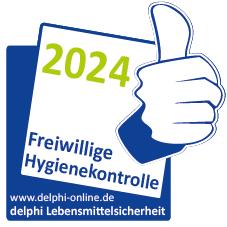 delphi Lebensmittelsicherheit Freiwillige Hygienekontrolle Aufkleber 2024